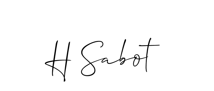 This is the best signature style for the H Sabot name. Also you like these signature font (Allison_Script). Mix name signature. H Sabot signature style 2 images and pictures png