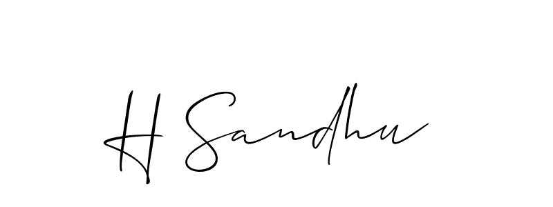 Allison_Script is a professional signature style that is perfect for those who want to add a touch of class to their signature. It is also a great choice for those who want to make their signature more unique. Get H Sandhu name to fancy signature for free. H Sandhu signature style 2 images and pictures png