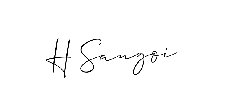 if you are searching for the best signature style for your name H Sangoi. so please give up your signature search. here we have designed multiple signature styles  using Allison_Script. H Sangoi signature style 2 images and pictures png