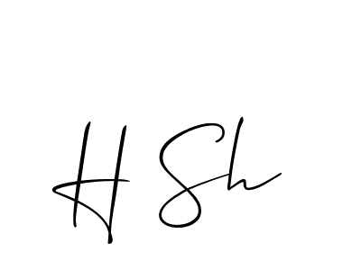 Similarly Allison_Script is the best handwritten signature design. Signature creator online .You can use it as an online autograph creator for name H Sh. H Sh signature style 2 images and pictures png