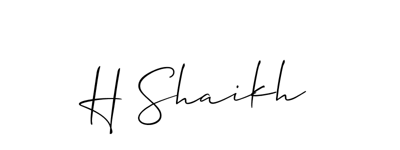 Once you've used our free online signature maker to create your best signature Allison_Script style, it's time to enjoy all of the benefits that H Shaikh name signing documents. H Shaikh signature style 2 images and pictures png