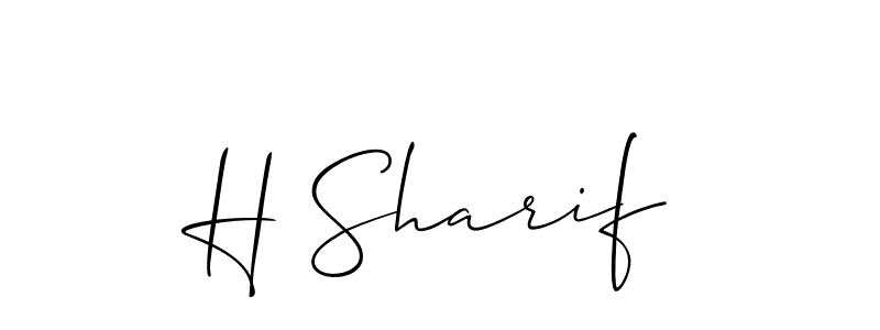 Allison_Script is a professional signature style that is perfect for those who want to add a touch of class to their signature. It is also a great choice for those who want to make their signature more unique. Get H Sharif name to fancy signature for free. H Sharif signature style 2 images and pictures png