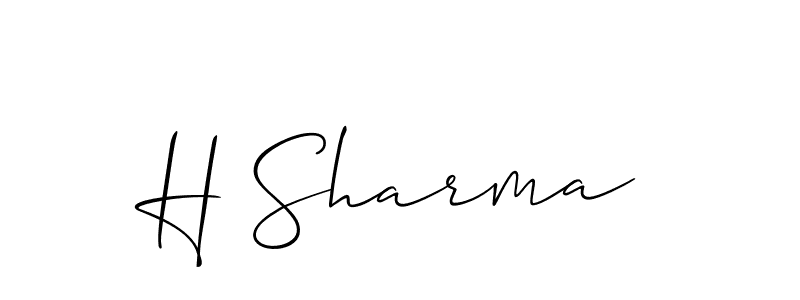 How to make H Sharma signature? Allison_Script is a professional autograph style. Create handwritten signature for H Sharma name. H Sharma signature style 2 images and pictures png