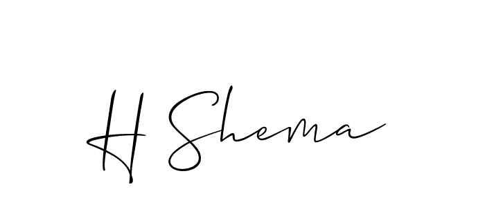 Allison_Script is a professional signature style that is perfect for those who want to add a touch of class to their signature. It is also a great choice for those who want to make their signature more unique. Get H Shema name to fancy signature for free. H Shema signature style 2 images and pictures png