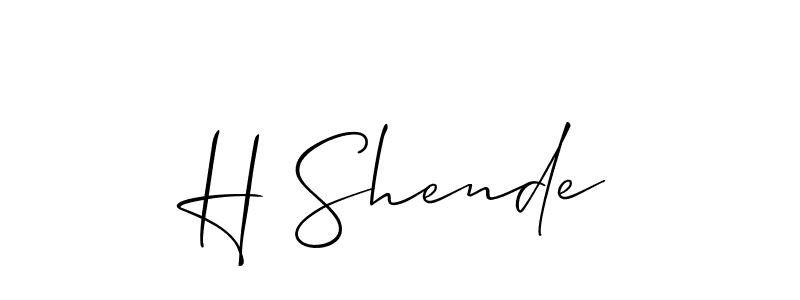 See photos of H Shende official signature by Spectra . Check more albums & portfolios. Read reviews & check more about Allison_Script font. H Shende signature style 2 images and pictures png