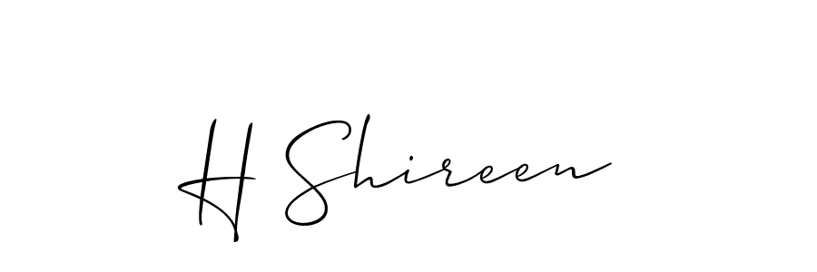 You should practise on your own different ways (Allison_Script) to write your name (H Shireen) in signature. don't let someone else do it for you. H Shireen signature style 2 images and pictures png