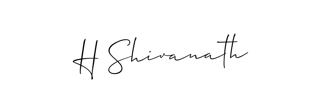 How to make H Shivanath signature? Allison_Script is a professional autograph style. Create handwritten signature for H Shivanath name. H Shivanath signature style 2 images and pictures png