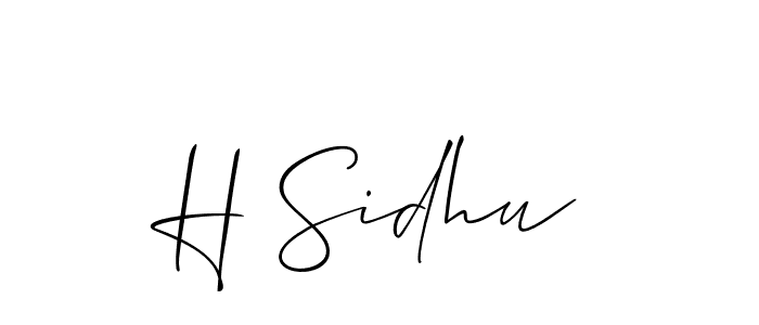 Create a beautiful signature design for name H Sidhu. With this signature (Allison_Script) fonts, you can make a handwritten signature for free. H Sidhu signature style 2 images and pictures png
