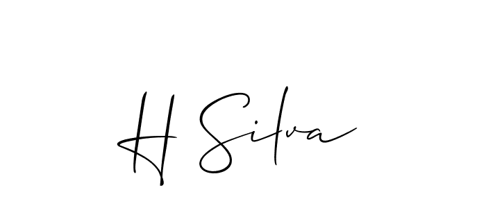 Create a beautiful signature design for name H Silva. With this signature (Allison_Script) fonts, you can make a handwritten signature for free. H Silva signature style 2 images and pictures png