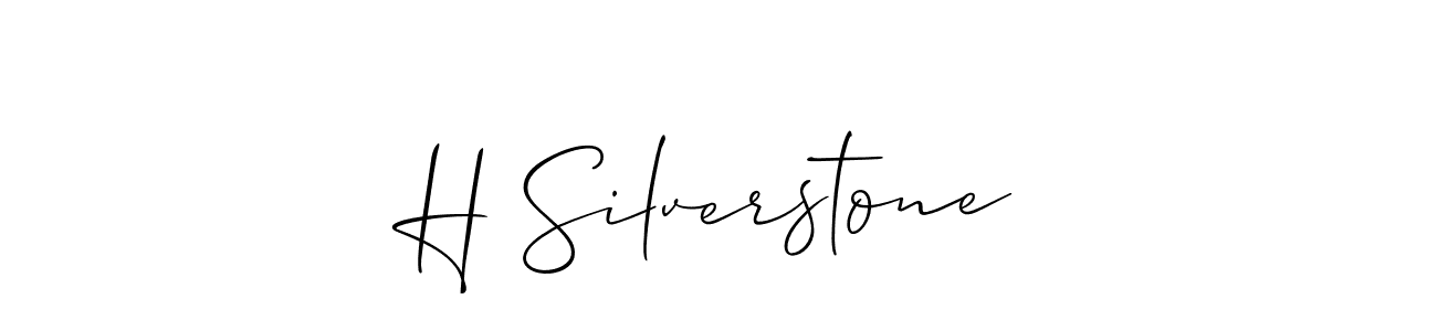 Also You can easily find your signature by using the search form. We will create H Silverstone name handwritten signature images for you free of cost using Allison_Script sign style. H Silverstone signature style 2 images and pictures png