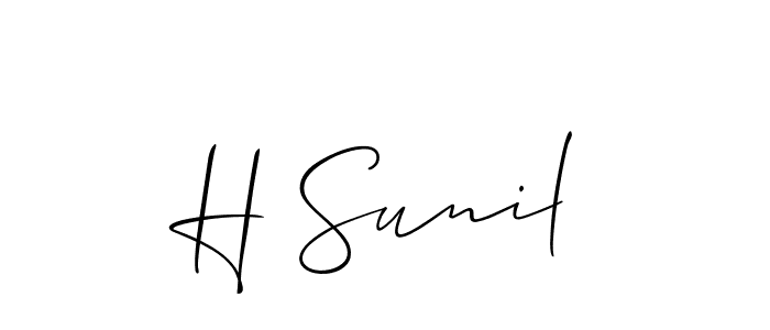 Design your own signature with our free online signature maker. With this signature software, you can create a handwritten (Allison_Script) signature for name H Sunil. H Sunil signature style 2 images and pictures png