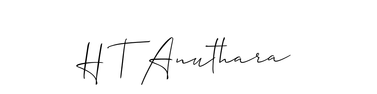 Make a beautiful signature design for name H T Anuthara. With this signature (Allison_Script) style, you can create a handwritten signature for free. H T Anuthara signature style 2 images and pictures png