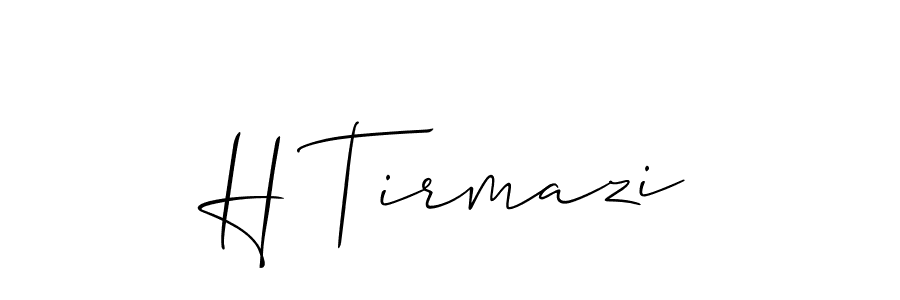 Make a beautiful signature design for name H Tirmazi. With this signature (Allison_Script) style, you can create a handwritten signature for free. H Tirmazi signature style 2 images and pictures png