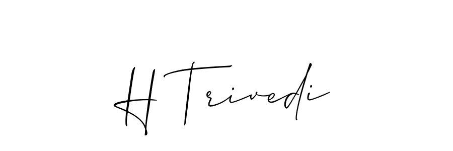 Also You can easily find your signature by using the search form. We will create H Trivedi name handwritten signature images for you free of cost using Allison_Script sign style. H Trivedi signature style 2 images and pictures png