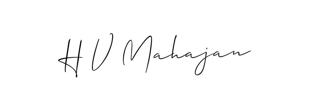 How to make H V Mahajan name signature. Use Allison_Script style for creating short signs online. This is the latest handwritten sign. H V Mahajan signature style 2 images and pictures png
