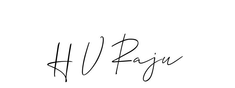 You should practise on your own different ways (Allison_Script) to write your name (H V Raju) in signature. don't let someone else do it for you. H V Raju signature style 2 images and pictures png