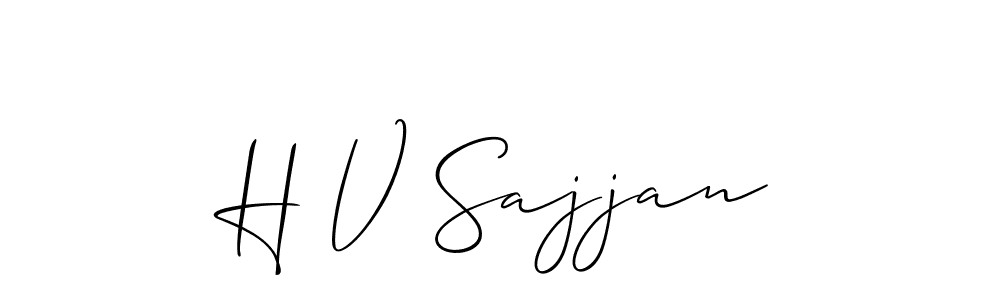 This is the best signature style for the H V Sajjan name. Also you like these signature font (Allison_Script). Mix name signature. H V Sajjan signature style 2 images and pictures png