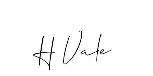 How to make H Vale name signature. Use Allison_Script style for creating short signs online. This is the latest handwritten sign. H Vale signature style 2 images and pictures png