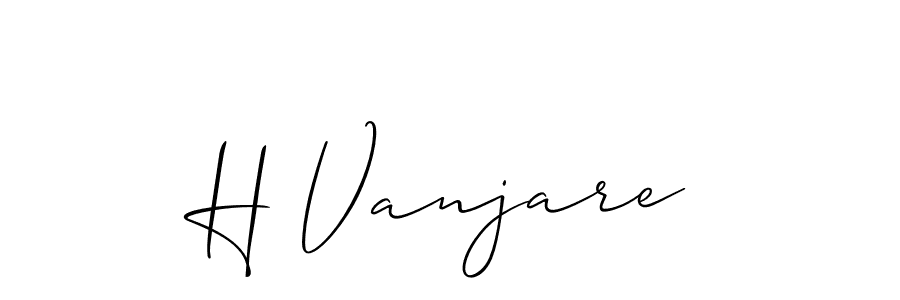 Best and Professional Signature Style for H Vanjare. Allison_Script Best Signature Style Collection. H Vanjare signature style 2 images and pictures png