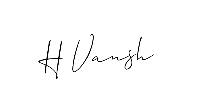 How to Draw H Vansh signature style? Allison_Script is a latest design signature styles for name H Vansh. H Vansh signature style 2 images and pictures png