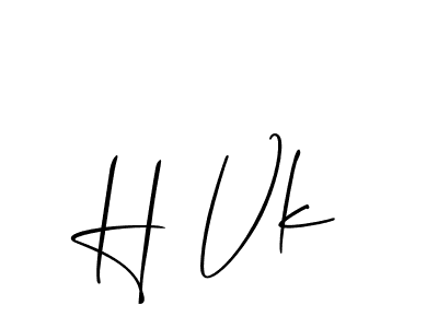 Similarly Allison_Script is the best handwritten signature design. Signature creator online .You can use it as an online autograph creator for name H Vk. H Vk signature style 2 images and pictures png