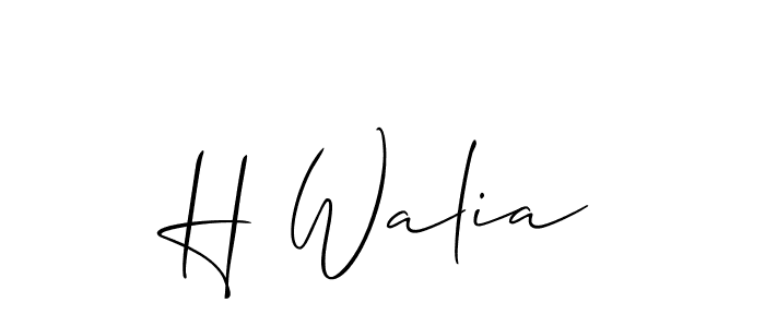 Here are the top 10 professional signature styles for the name H Walia. These are the best autograph styles you can use for your name. H Walia signature style 2 images and pictures png