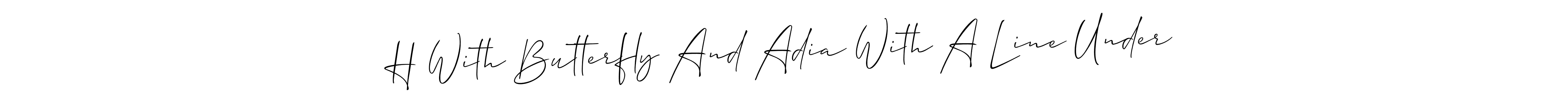 Similarly Allison_Script is the best handwritten signature design. Signature creator online .You can use it as an online autograph creator for name H With Butterfly And Adia With A Line Under. H With Butterfly And Adia With A Line Under signature style 2 images and pictures png