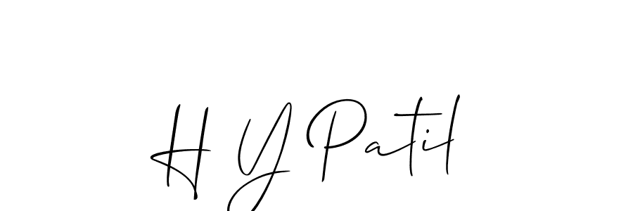 Design your own signature with our free online signature maker. With this signature software, you can create a handwritten (Allison_Script) signature for name H Y Patil. H Y Patil signature style 2 images and pictures png