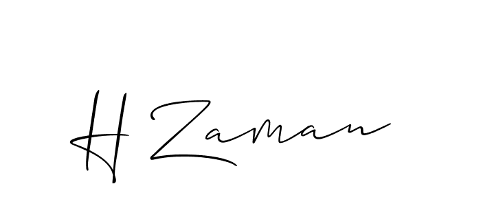 It looks lik you need a new signature style for name H Zaman. Design unique handwritten (Allison_Script) signature with our free signature maker in just a few clicks. H Zaman signature style 2 images and pictures png