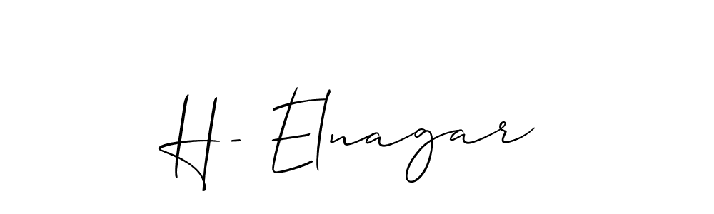 Make a beautiful signature design for name H- Elnagar. With this signature (Allison_Script) style, you can create a handwritten signature for free. H- Elnagar signature style 2 images and pictures png