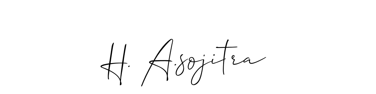 You should practise on your own different ways (Allison_Script) to write your name (H. A.sojitra) in signature. don't let someone else do it for you. H. A.sojitra signature style 2 images and pictures png