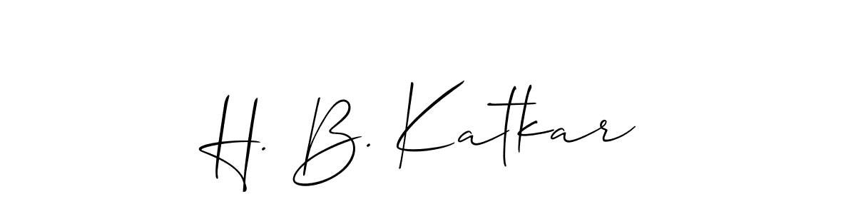 Best and Professional Signature Style for H. B. Katkar. Allison_Script Best Signature Style Collection. H. B. Katkar signature style 2 images and pictures png