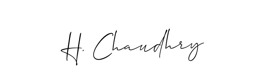 This is the best signature style for the H. Chaudhry name. Also you like these signature font (Allison_Script). Mix name signature. H. Chaudhry signature style 2 images and pictures png