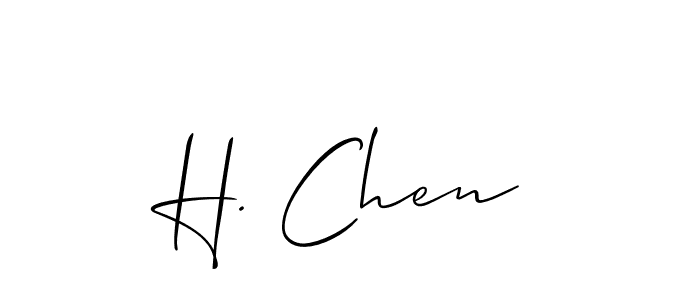 Make a beautiful signature design for name H. Chen. With this signature (Allison_Script) style, you can create a handwritten signature for free. H. Chen signature style 2 images and pictures png