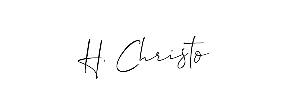 Similarly Allison_Script is the best handwritten signature design. Signature creator online .You can use it as an online autograph creator for name H. Christo. H. Christo signature style 2 images and pictures png