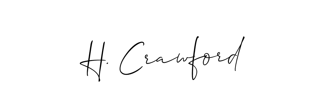 Best and Professional Signature Style for H. Crawford. Allison_Script Best Signature Style Collection. H. Crawford signature style 2 images and pictures png