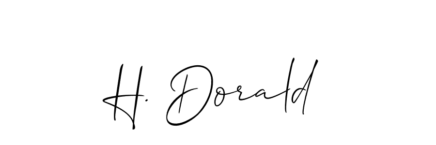 Also You can easily find your signature by using the search form. We will create H. Dorald name handwritten signature images for you free of cost using Allison_Script sign style. H. Dorald signature style 2 images and pictures png