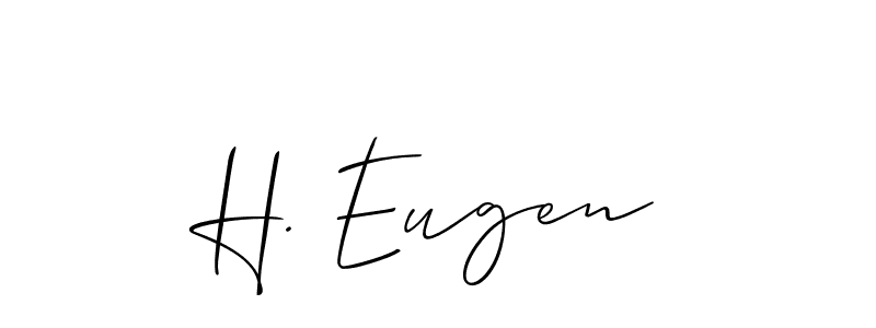 H. Eugen stylish signature style. Best Handwritten Sign (Allison_Script) for my name. Handwritten Signature Collection Ideas for my name H. Eugen. H. Eugen signature style 2 images and pictures png