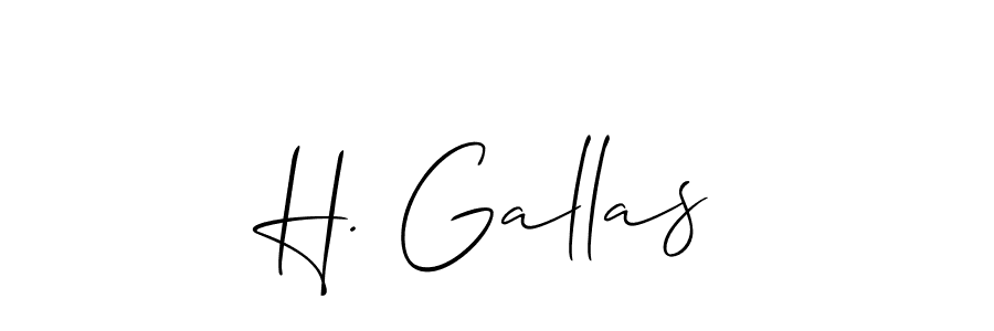 It looks lik you need a new signature style for name H. Gallas. Design unique handwritten (Allison_Script) signature with our free signature maker in just a few clicks. H. Gallas signature style 2 images and pictures png