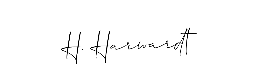 Make a short H. Harwardt signature style. Manage your documents anywhere anytime using Allison_Script. Create and add eSignatures, submit forms, share and send files easily. H. Harwardt signature style 2 images and pictures png