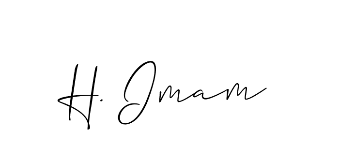 Make a beautiful signature design for name H. Imam. With this signature (Allison_Script) style, you can create a handwritten signature for free. H. Imam signature style 2 images and pictures png