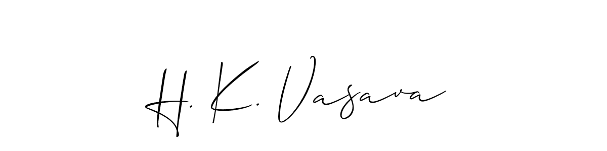 This is the best signature style for the H. K. Vasava name. Also you like these signature font (Allison_Script). Mix name signature. H. K. Vasava signature style 2 images and pictures png