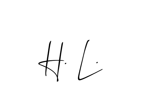 Use a signature maker to create a handwritten signature online. With this signature software, you can design (Allison_Script) your own signature for name H. L.. H. L. signature style 2 images and pictures png