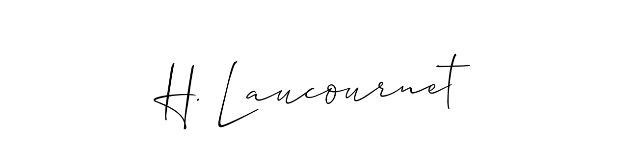 How to Draw H. Laucournet signature style? Allison_Script is a latest design signature styles for name H. Laucournet. H. Laucournet signature style 2 images and pictures png