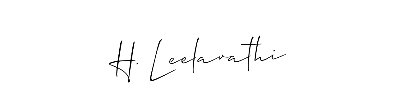 How to Draw H. Leelavathi signature style? Allison_Script is a latest design signature styles for name H. Leelavathi. H. Leelavathi signature style 2 images and pictures png