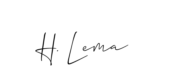 Similarly Allison_Script is the best handwritten signature design. Signature creator online .You can use it as an online autograph creator for name H. Lema. H. Lema signature style 2 images and pictures png