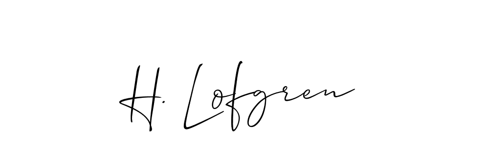 Best and Professional Signature Style for H. Lofgren. Allison_Script Best Signature Style Collection. H. Lofgren signature style 2 images and pictures png