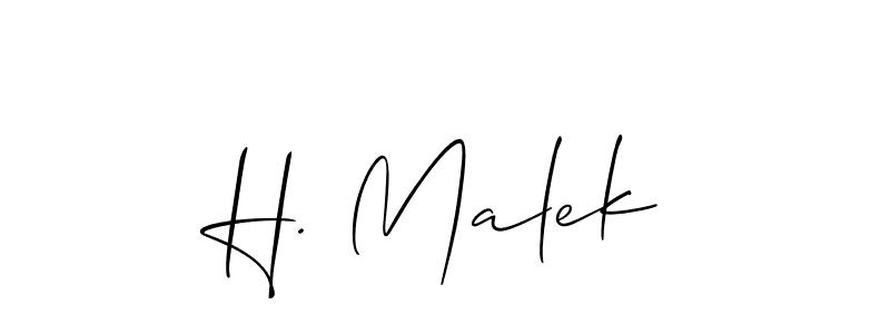 H. Malek stylish signature style. Best Handwritten Sign (Allison_Script) for my name. Handwritten Signature Collection Ideas for my name H. Malek. H. Malek signature style 2 images and pictures png