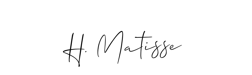 Allison_Script is a professional signature style that is perfect for those who want to add a touch of class to their signature. It is also a great choice for those who want to make their signature more unique. Get H. Matisse name to fancy signature for free. H. Matisse signature style 2 images and pictures png