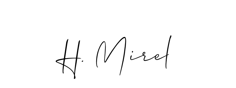 How to Draw H. Mirel signature style? Allison_Script is a latest design signature styles for name H. Mirel. H. Mirel signature style 2 images and pictures png